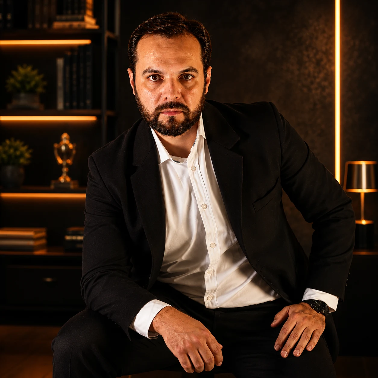 Adriano Kehl, mentor de carreira, em seu escritório